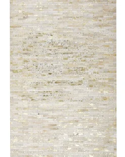 Matot<Beliani Matto Lehmannahka Beige/Kulta 160 X 230 Cm Tokul