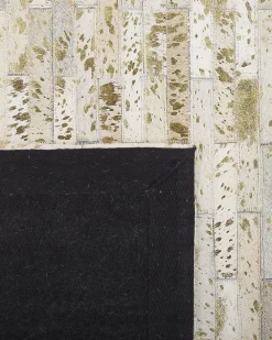 Matot<Beliani Matto Lehmannahka Beige/Kulta 160 X 230 Cm Tokul