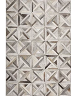 Cheap Beliani Matto Lehmannahka Beige/Ruskea 140 X 200 Cm Taytan