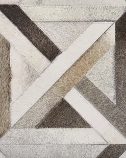 Cheap Beliani Matto Lehmannahka Beige/Ruskea 140 X 200 Cm Taytan