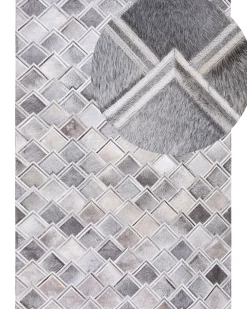 Cheap Beliani Matto Lehmannahka Harmaa 160 X 230 Cm Agacli