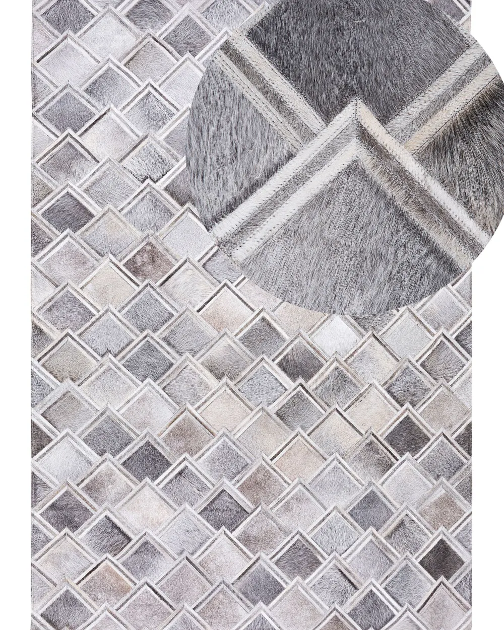 Cheap Beliani Matto Lehmannahka Harmaa 160 X 230 Cm Agacli