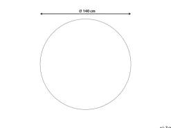 Clearance Beliani Matto Lehmannahka Harmaa 140 Cm Simav