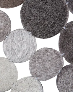 Discount Beliani Matto Lehmannahka Harmaa 140 Cm Hilvan