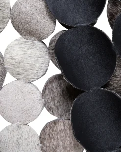 Discount Beliani Matto Lehmannahka Harmaa 140 Cm Hilvan