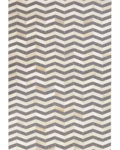 Store Beliani Matto Lehmannahka Harmaa/Beige 160 X 230 Cm Baggoze