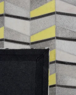 Matot<Beliani Matto Lehmannahka Harmaa/Keltainen 160 X 230 Cm Beloren