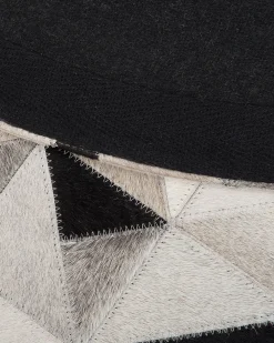 Cheap Beliani Matto Lehmannahka Harmaa/Musta 140 Cm Kirklar