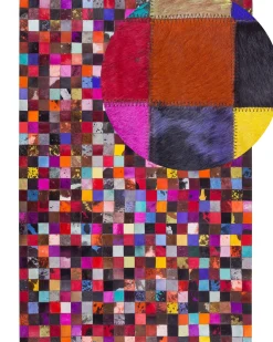 Outlet Beliani Matto Lehmannahka Monivarinen 160 X 230 Cm Enne