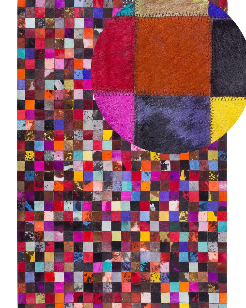 Outlet Beliani Matto Lehmannahka Monivarinen 160 X 230 Cm Enne