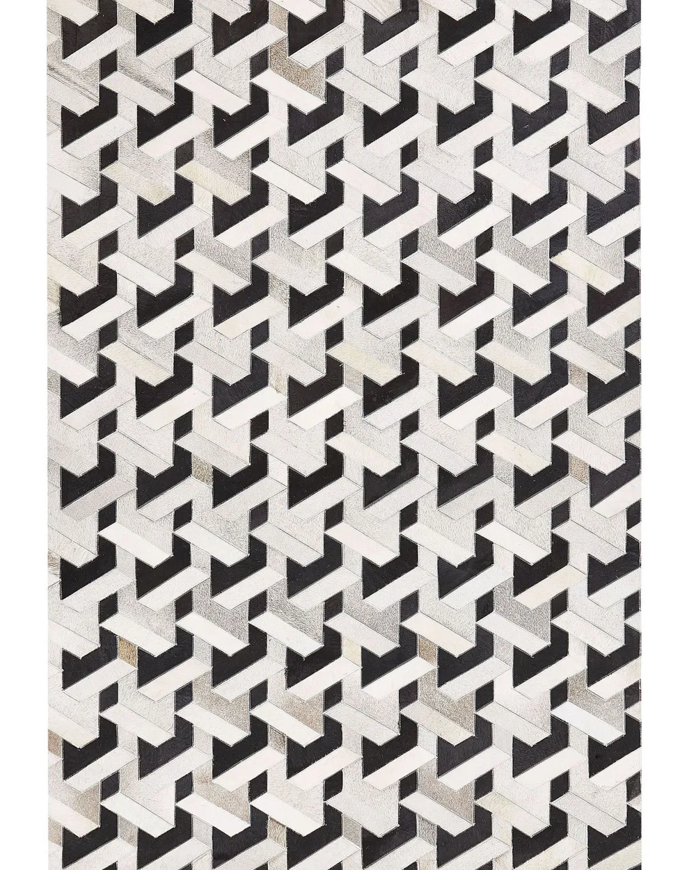 Matot<Beliani Matto Lehmannahka Musta/Harmaa 160 X 230 Cm Narman