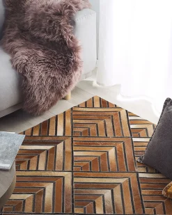 Matot<Beliani Matto Lehmannahka Ruskea 140 X 230 Cm Tekir