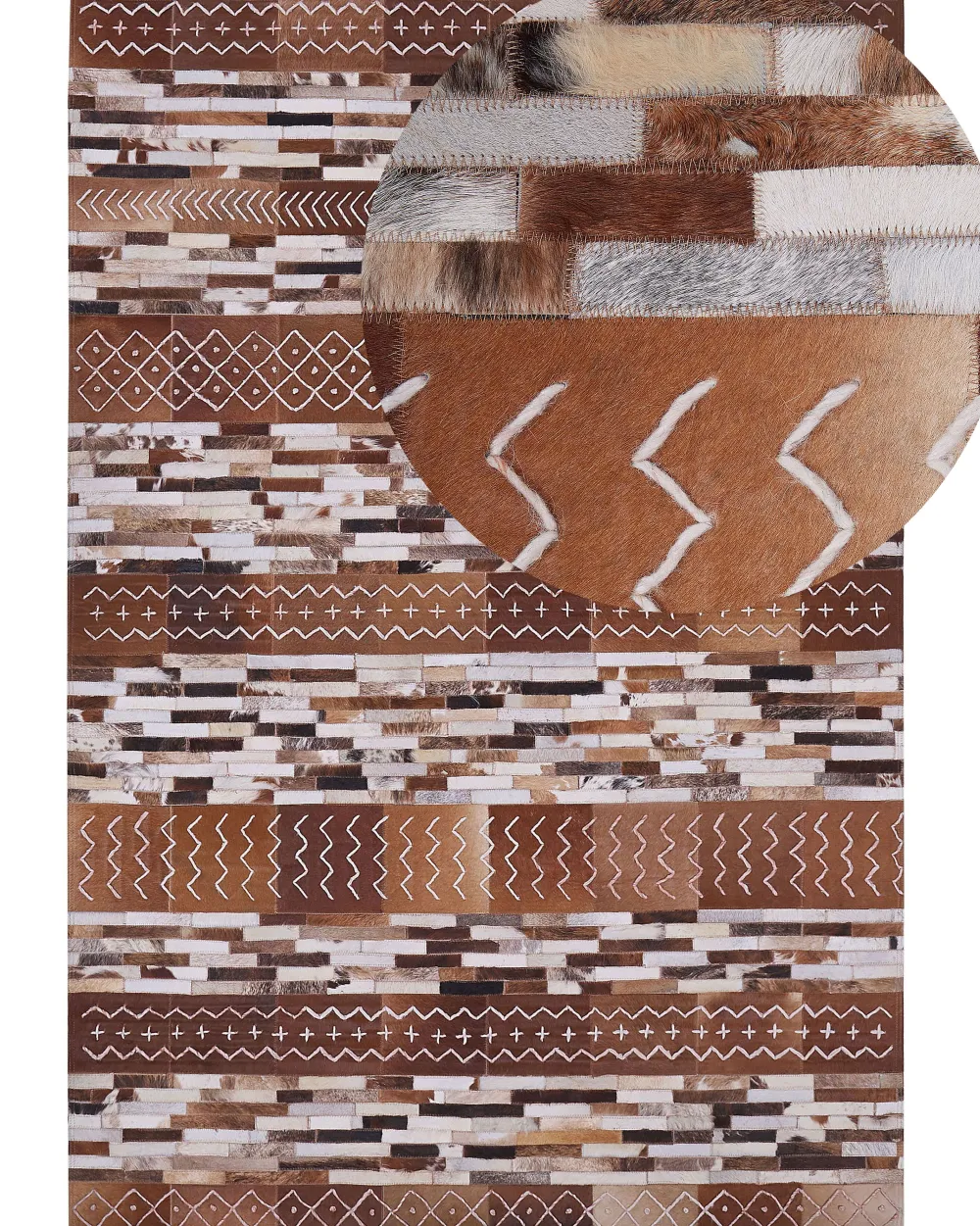 Clearance Beliani Matto Lehmannahka Ruskea 160 X 230 Cm Herekli