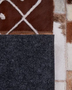 Clearance Beliani Matto Lehmannahka Ruskea 160 X 230 Cm Herekli