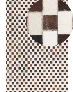 Flash Sale Beliani Matto Lehmannahka Ruskea/Beige 160 X 230 Cm Kayabey