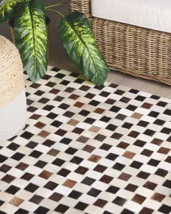 Flash Sale Beliani Matto Lehmannahka Ruskea/Beige 160 X 230 Cm Kayabey