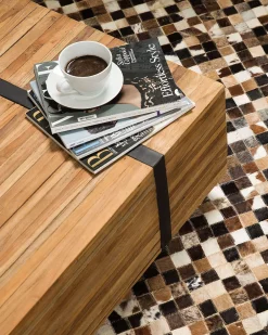 Matot<Beliani Matto Lehmannahka Ruskea/Beige 160 X 230 Cm Konya