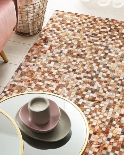 Online Beliani Matto Lehmannahka Ruskea/Beige 160 X 230 Cm Torul