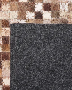 Online Beliani Matto Lehmannahka Ruskea/Beige 160 X 230 Cm Torul