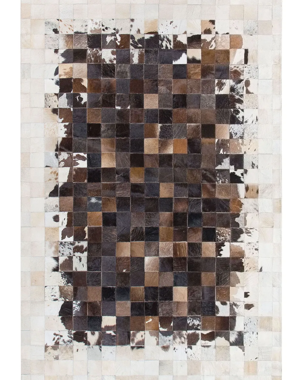 Store Beliani Matto Lehmannahka Ruskea/Beige 160 X 230 Cm Okculu