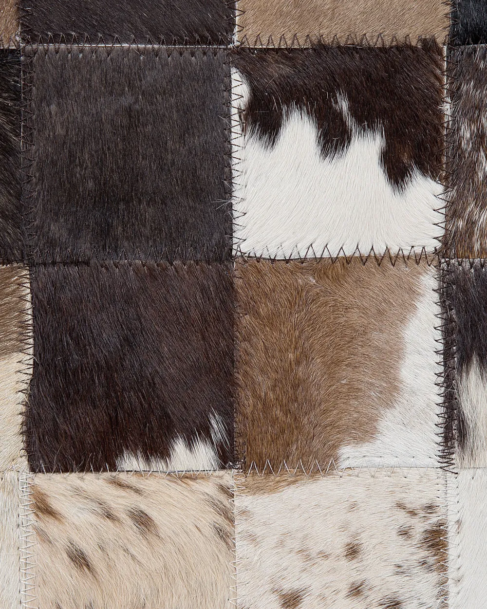 Store Beliani Matto Lehmannahka Ruskea/Beige 160 X 230 Cm Okculu