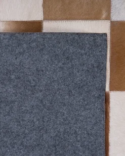 Sale Beliani Matto Lehmannahka Ruskea/Beige 160 X 230 Cm Solmaz