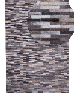 Matot<Beliani Matto Lehmannahka Ruskea/Harmaa 140 X 200 Cm Ahilli