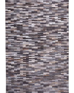 Matot<Beliani Matto Lehmannahka Ruskea/Harmaa 140 X 200 Cm Ahilli