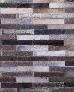 Matot<Beliani Matto Lehmannahka Ruskea/Harmaa 140 X 200 Cm Ahilli