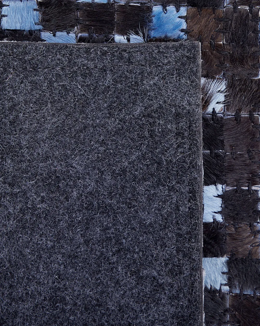 Matot<Beliani Matto Lehmannahka Ruskea/Sininen 160 X 230 Cm Ikisu