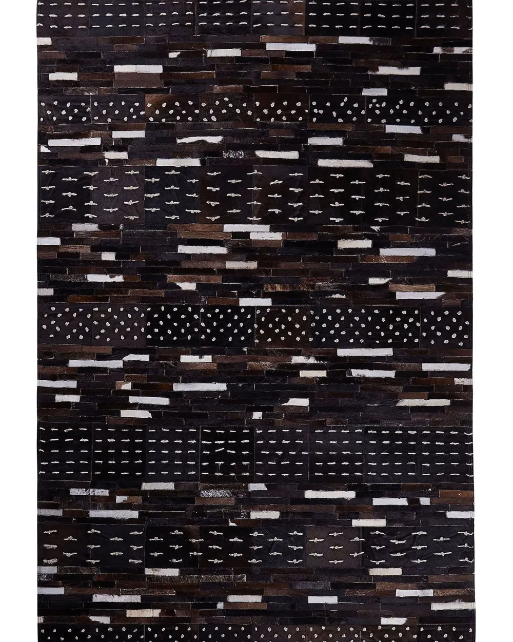 Best Sale Beliani Matto Lehmannahka Tummanruskea 160 X 230 Cm Akseki