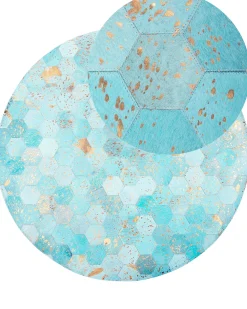 Matot<Beliani Matto Lehmannahka Turkoosi 140 Cm Zeytin