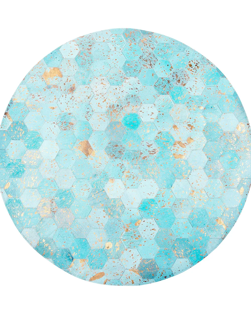 Matot<Beliani Matto Lehmannahka Turkoosi 140 Cm Zeytin