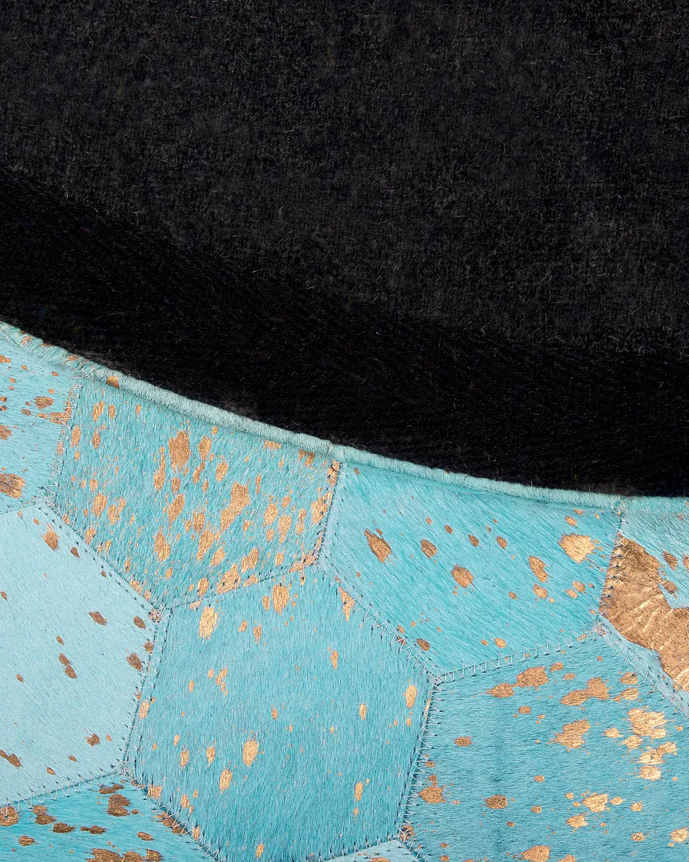 Matot<Beliani Matto Lehmannahka Turkoosi 140 Cm Zeytin