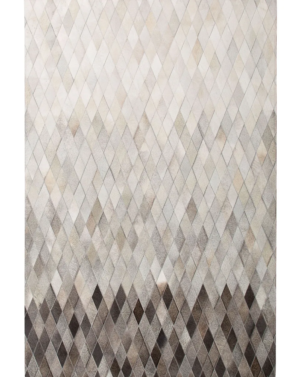 Matot<Beliani Matto Lehmannahka Valkoinen/Harmaa 160 X 230 Cm Maldan