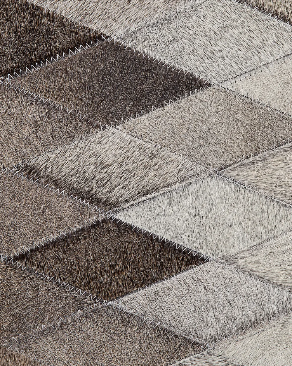 Matot<Beliani Matto Lehmannahka Valkoinen/Harmaa 160 X 230 Cm Maldan