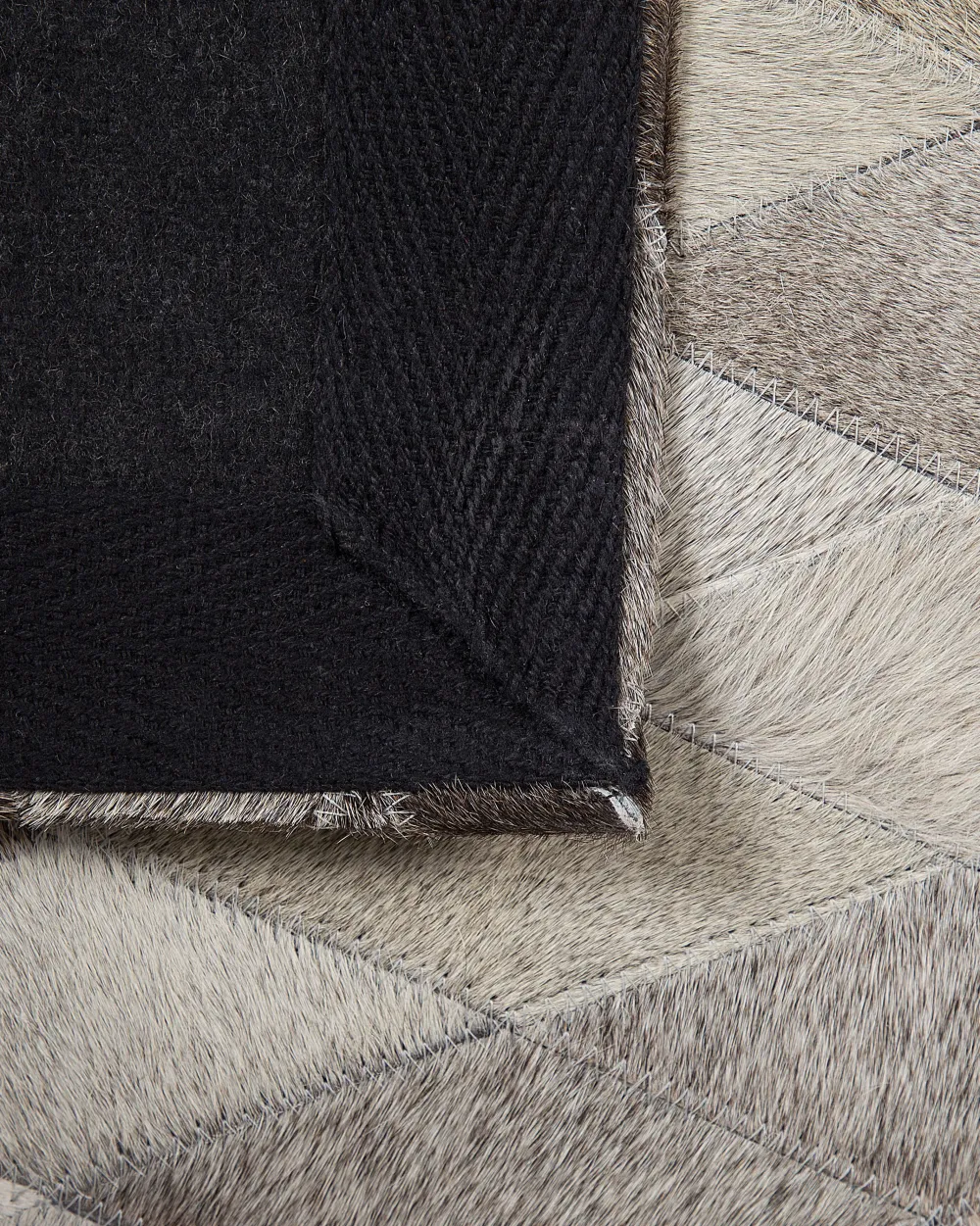 Matot<Beliani Matto Lehmannahka Valkoinen/Harmaa 160 X 230 Cm Maldan