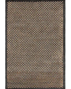 Matot<Beliani Matto Nahka Musta/Beige 140 X 200 Cm Gerce