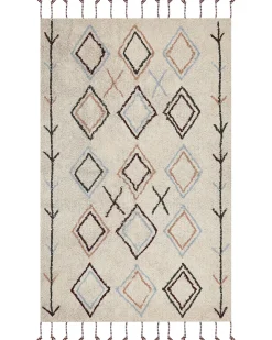 Online Beliani Matto Puuvilla Beige 160 X 230 Cm Corum