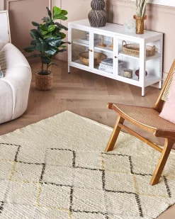 Best Sale Beliani Matto Puuvilla Beige 160 X 230 Cm Tezpur