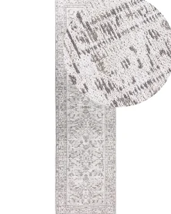 Discount Beliani Matto Puuvilla Beige 80 X 300 Cm Sellik