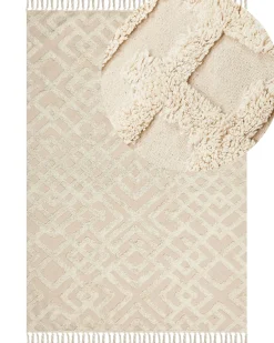 Shop Beliani Matto Puuvilla Beige 160 X 230 Cm Ardahan