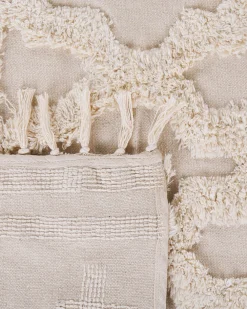 Cheap Beliani Matto Puuvilla Beige 160 X 230 Cm Suluova