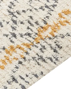 Clearance Beliani Matto Puuvilla Beige/Keltainen 160 X 230 Cm Kadapa