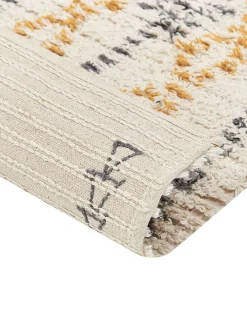 Clearance Beliani Matto Puuvilla Beige/Keltainen 160 X 230 Cm Kadapa