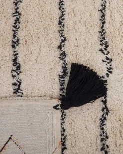 Outlet Beliani Matto Puuvilla Beige/Musta 160 X 230 Cm Maltepe