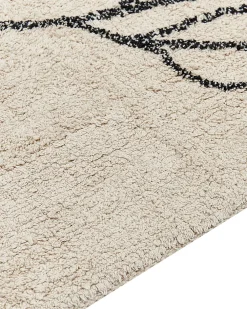 Flash Sale Beliani Matto Puuvilla Beige/Musta 160 X 230 Cm Sazli
