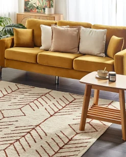 Flash Sale Beliani Matto Puuvilla Beige/Ruskea 200 X 200 Cm Akoren