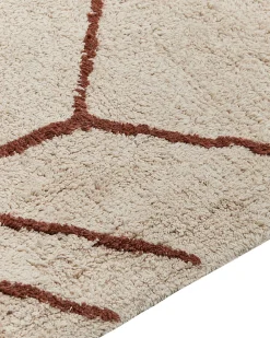 Flash Sale Beliani Matto Puuvilla Beige/Ruskea 200 X 200 Cm Akoren