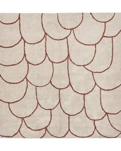 Matot<Beliani Matto Puuvilla Beige/Ruskea 200 X 200 Cm Avdan